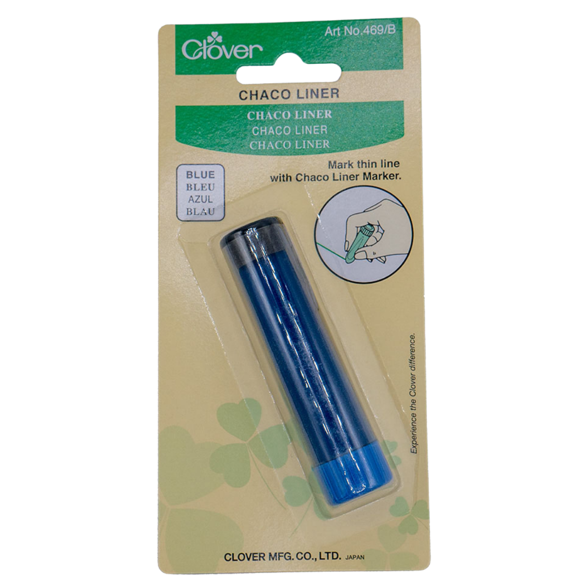 Image of the blue Clover Chaco Liner inside its packaging.