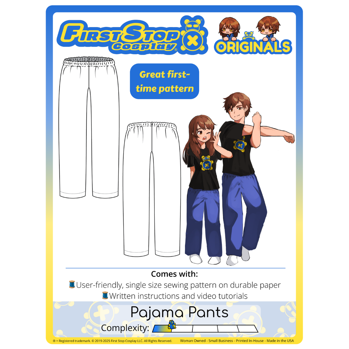 FSCO® Cozy Pajama Pants Sewing Pattern