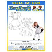 FSCO® DIGITAL Classic Maid Outfit ♀ Sewing Pattern