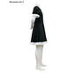 The profile view of the dress portion of the FSCO Maid Outfit (m) cosplay. The mannequin is facing right.