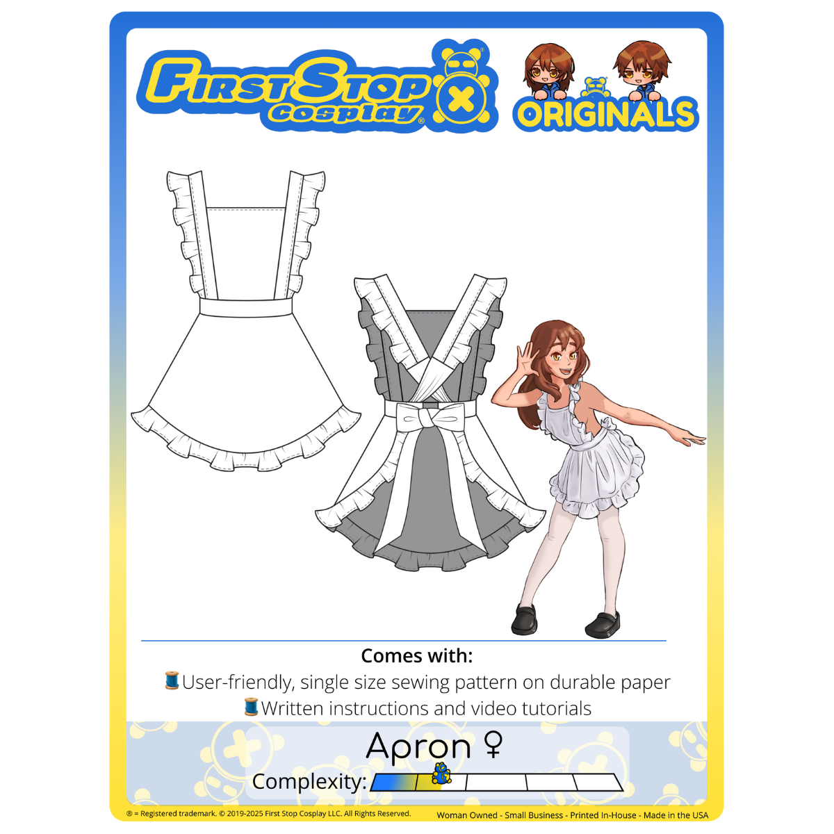 FSCO® Fun & Frilly Apron ♀ Sewing Pattern