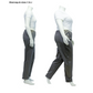 The profile view of completed Pants on size C and J mannequins. The relaxed fit is very apparent in this image..