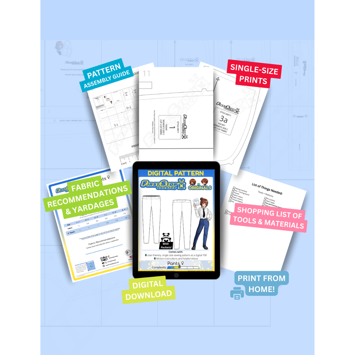 FSCO® DIGITAL Smart Silhouette Pants ♀ Sewing Pattern