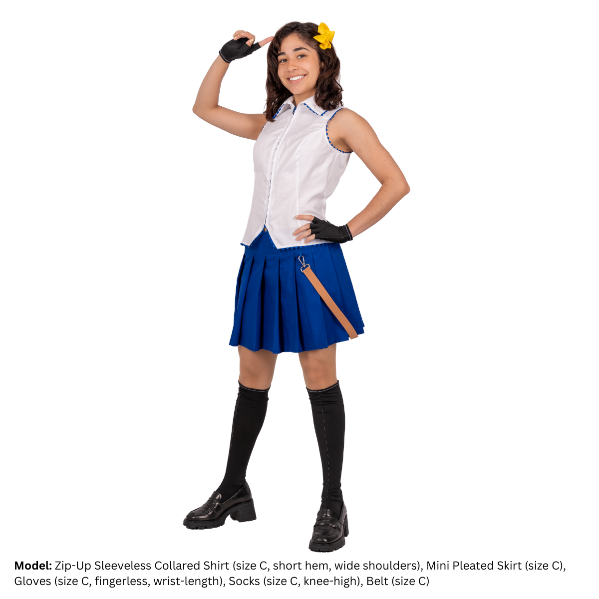 FSCO® DIGITAL Customizable Zip-Up Sleeveless Collared Shirt Sewing Pattern
