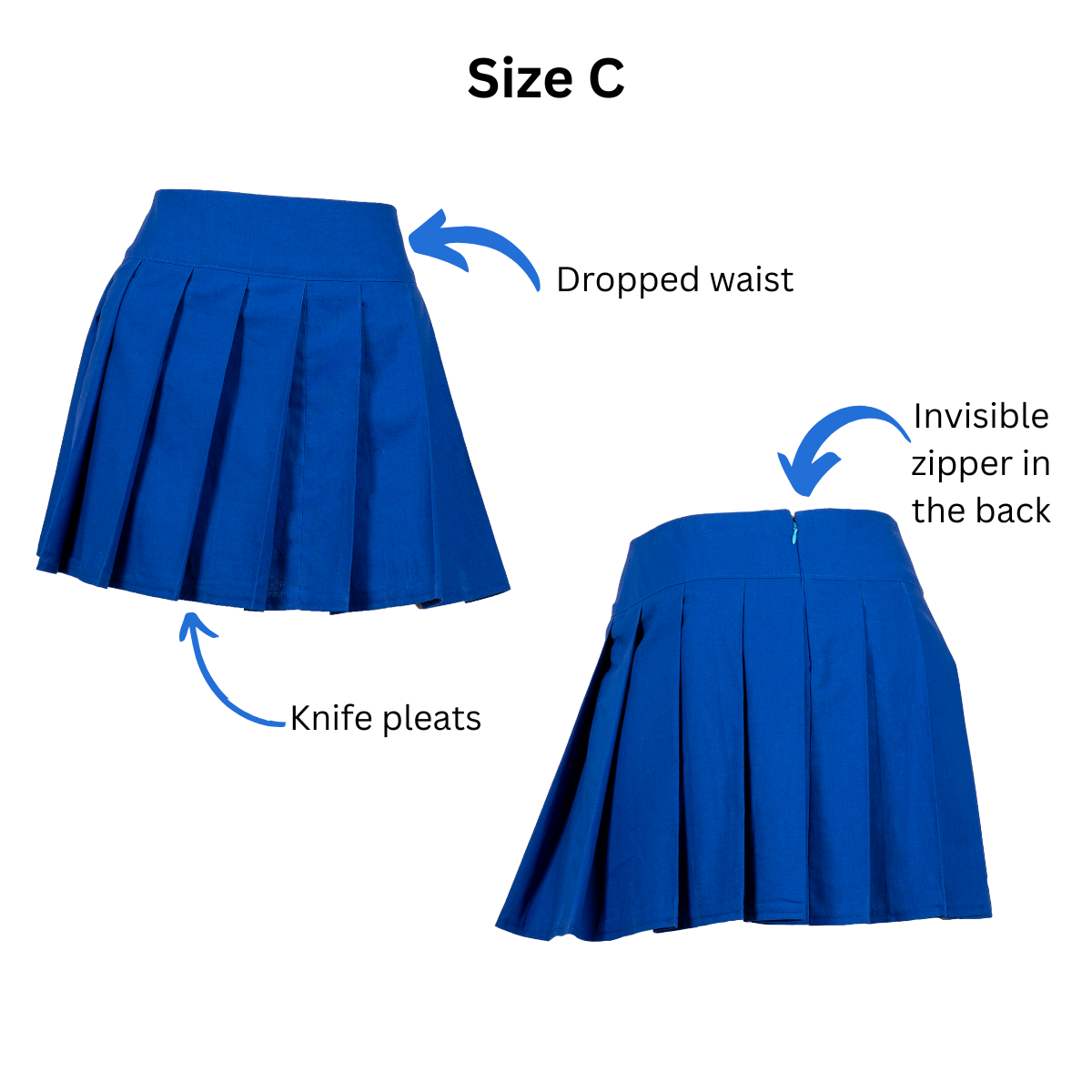FSCO® DIGITAL Pleated Mini Skirt Sewing Pattern