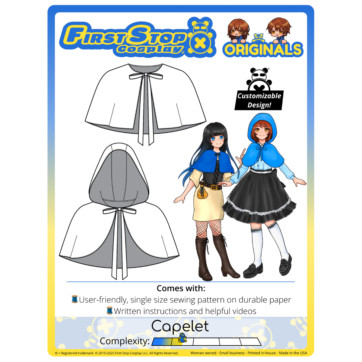 FSCO® Customizable Capelet Sewing Pattern