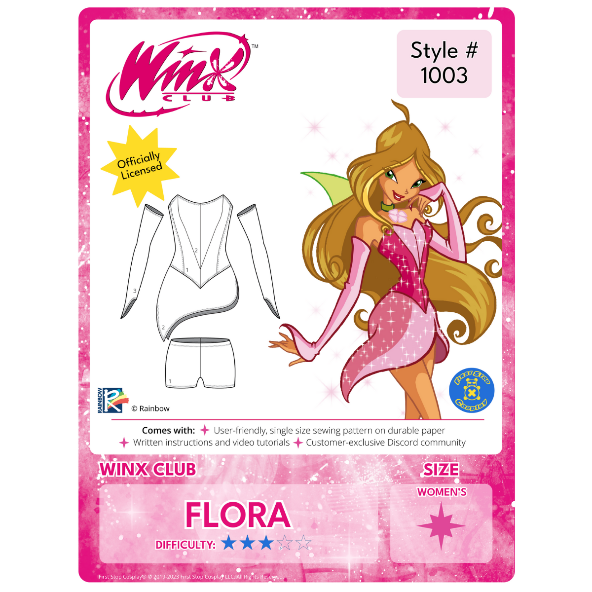 Winx Sewing Pattern Winx Club Flora Sewing Pattern – First Stop Cosplay