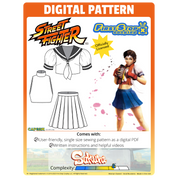 Street Fighter DIGITAL Sakura Sewing Pattern